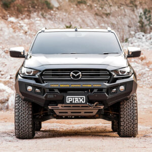 Genesis Non Loop Bull Bar (Black Recovery Points & Grey Bash Plate) to suit Mazda BT-50 (7/2020 to 12/2024)